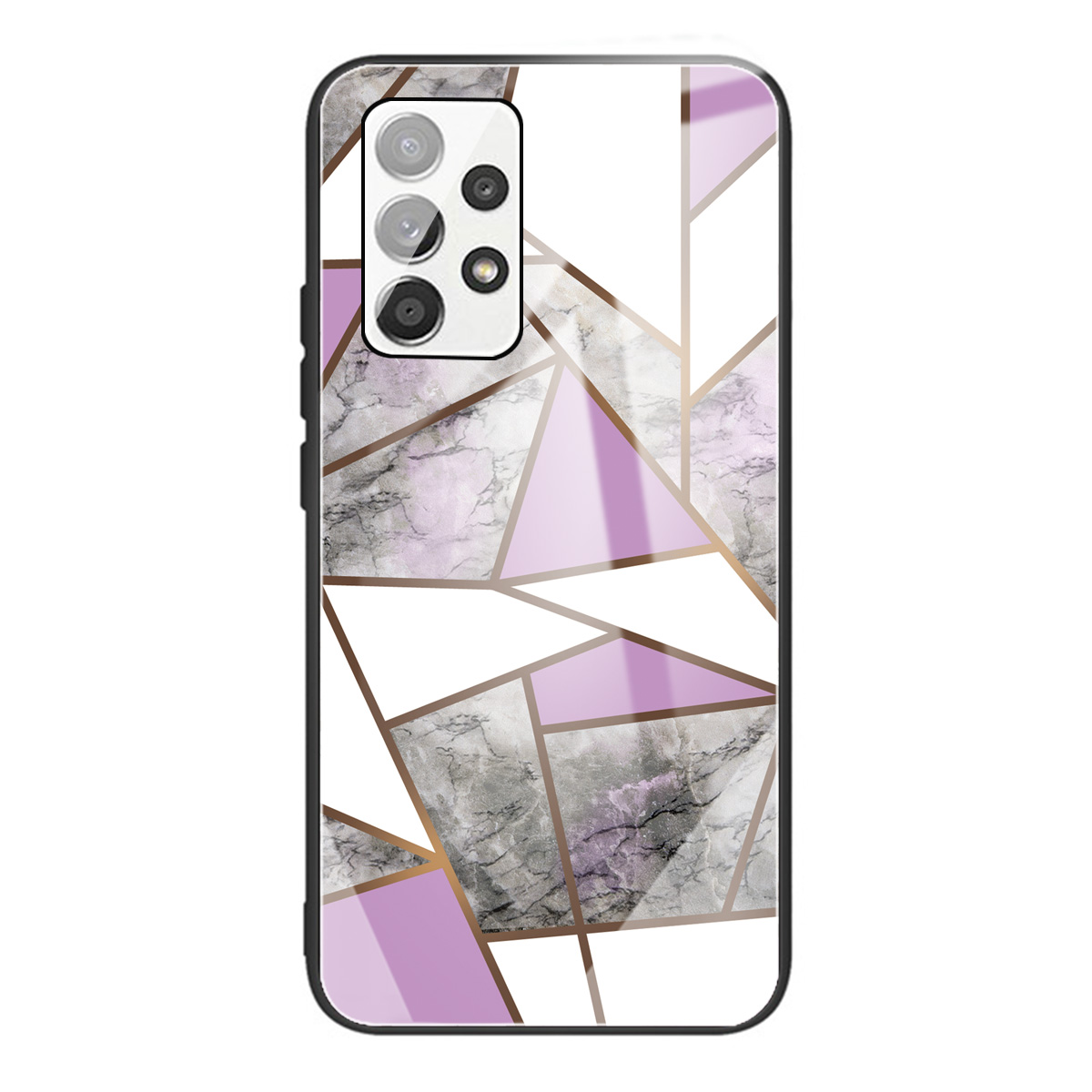 

Pattern Printing Tempered Glass Back+Soft TPU Shock Fall Prevention Protective Case for Samsung Galaxy A53 5G - Style P, Samsung Galaxy A53 5G