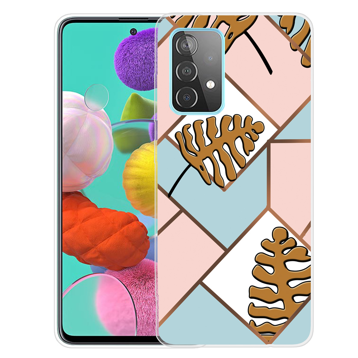 

Для Samsung Galaxy A13 4G Marble Design Series B Слим Противоязочный Ударная Крышка TPU - Стиль D, Galaxy A13 4G