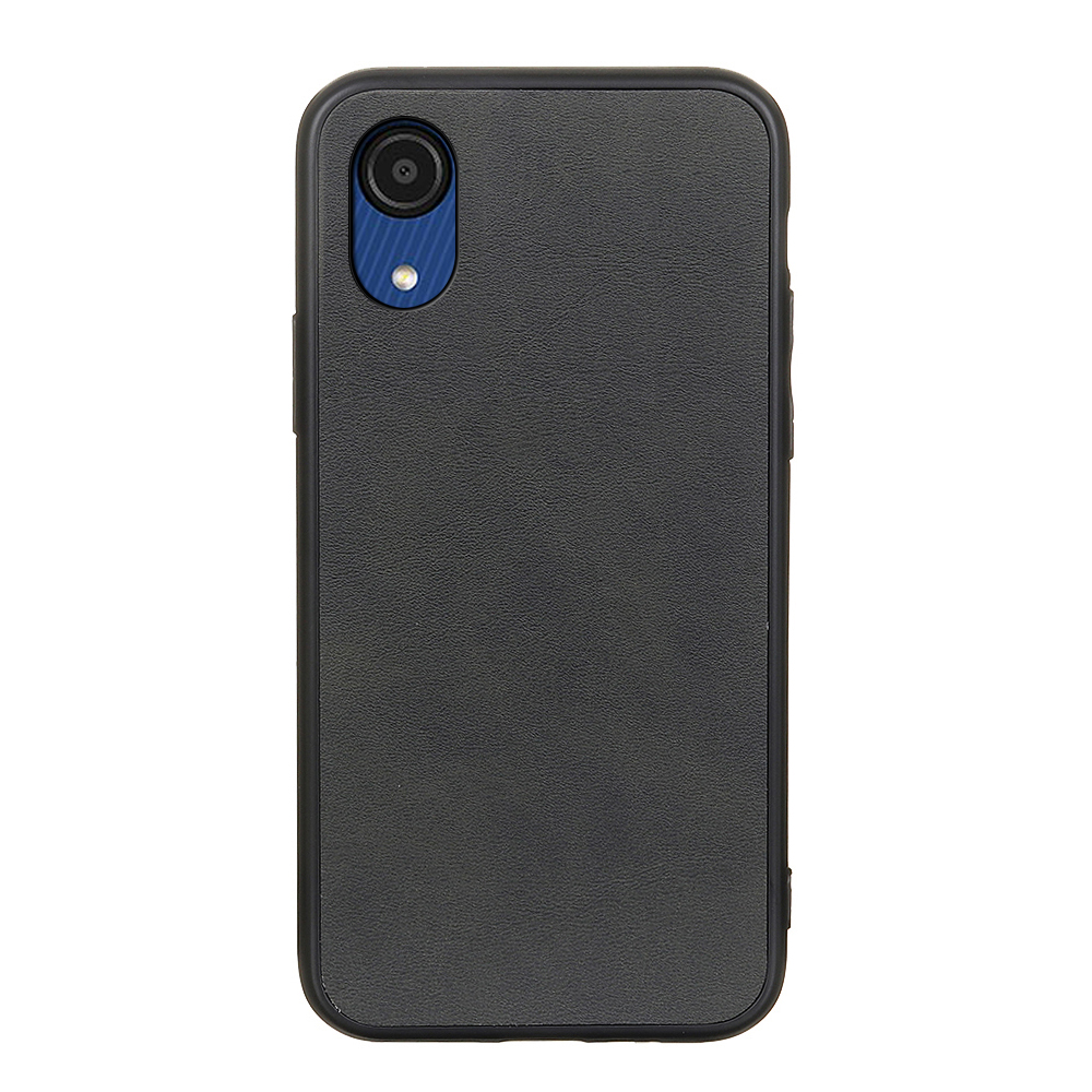 

Textured Shockproof Anti-drop PU Leather Coated PC + TPU Phone Back Case Cover for Samsung Galaxy A03 Core - Black, Samsung Galaxy A03 Core