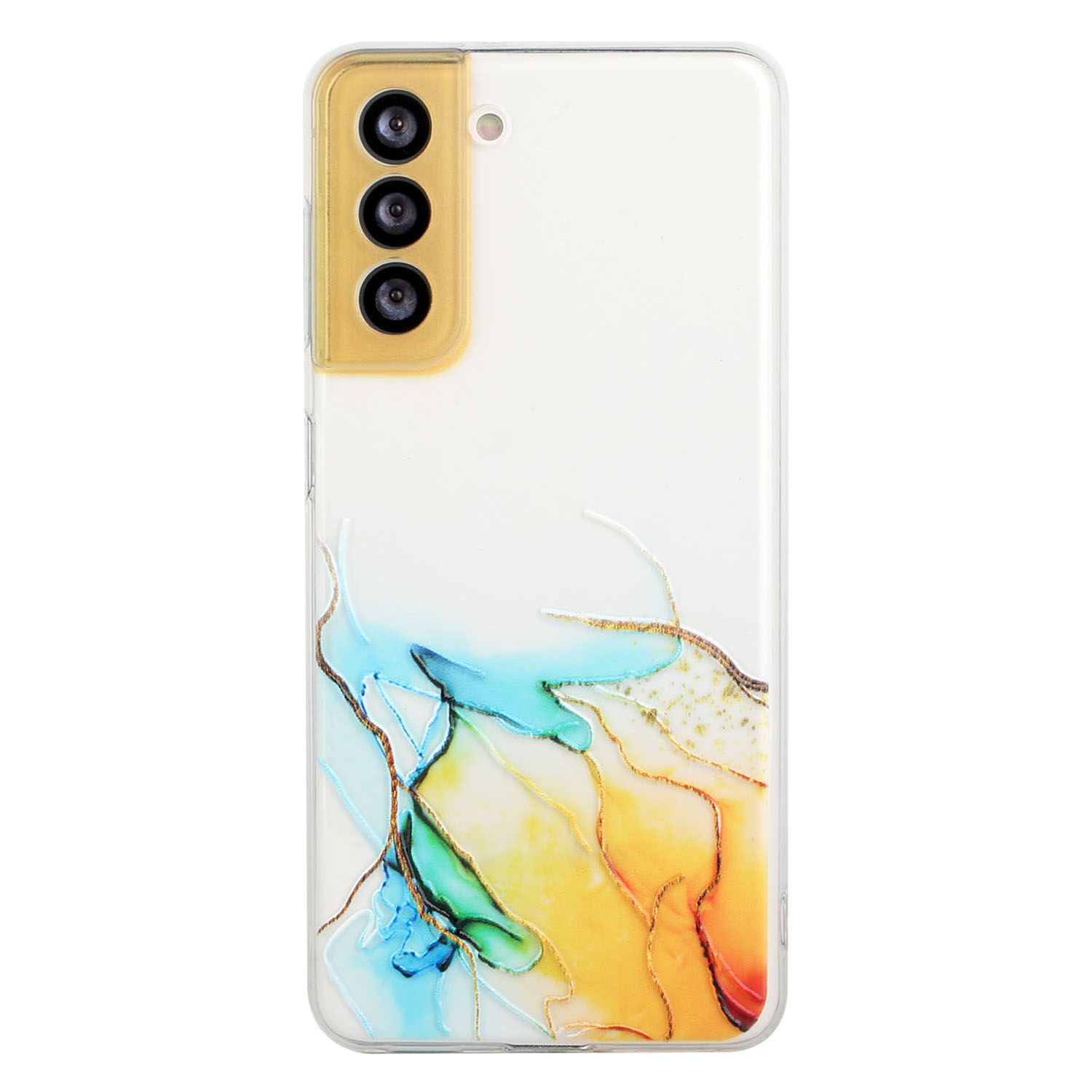 

Light Thin Precise Cut-Out Anti-scratch Embossing Marble Pattern Soft TPU Phone Cover Case for Samsung Galaxy S22+ 5G - Yellow, Galaxy S22+ 5G