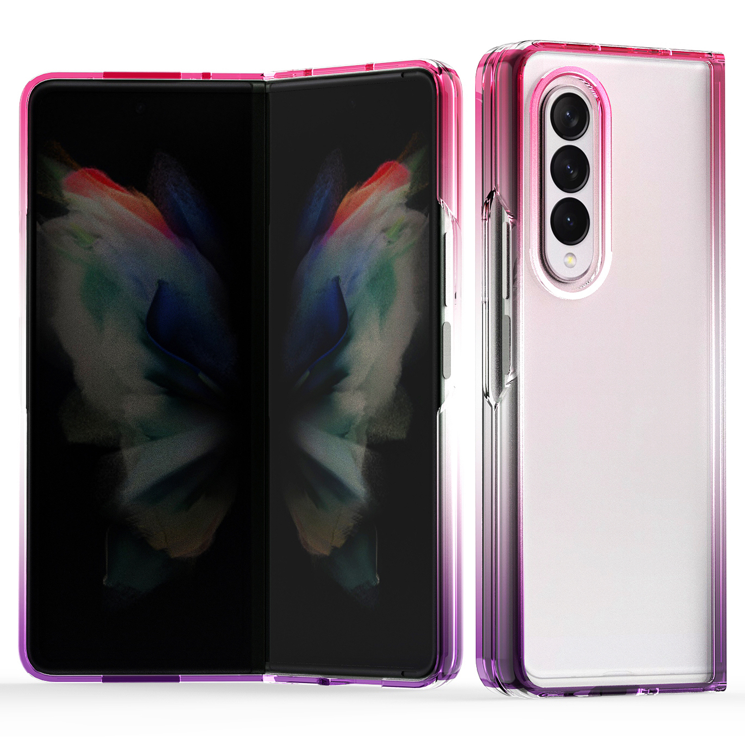 

Gradient Color Transparent Acrylic Folding Phone Case Shell for Samsung Galaxy Z Fold3 5G - Color 3, Galaxy Z Fold3 5G