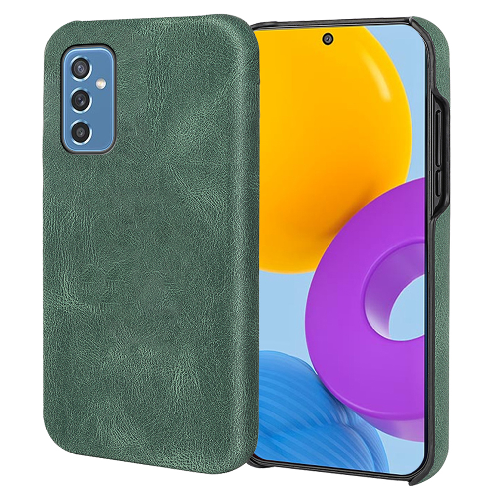

PU Leather Coating Phone Case Scratch-resistant PC Protective Cover for Samsung Galaxy M52 5G - Green, Samsung Galaxy M52 5G