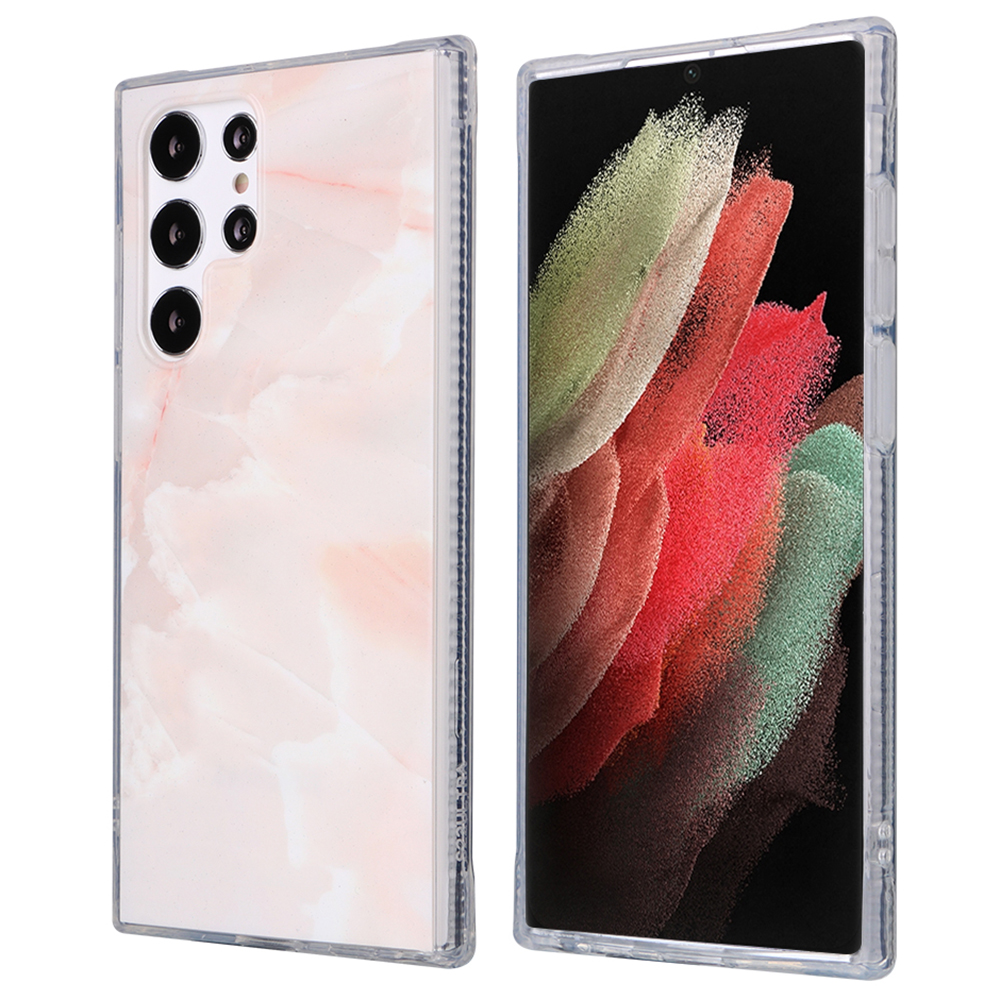 

Гибридная Крышка с Мраморной Шаблоном с Шаблоном Мрамора. - Белый, Galaxy S22 Ultra 5G