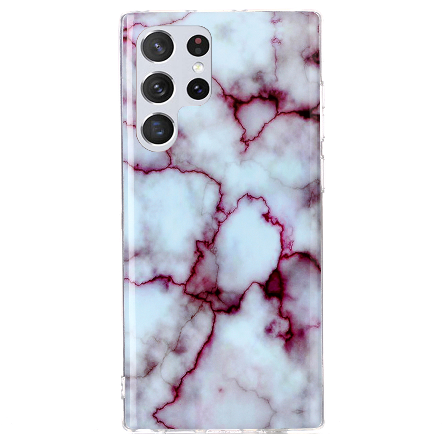 

Marble Pattern Freely-twisted IMD Flexible TPU Cover Phone Case for Samsung Galaxy S22 Ultra 5G - Red, Galaxy S22 Ultra 5G