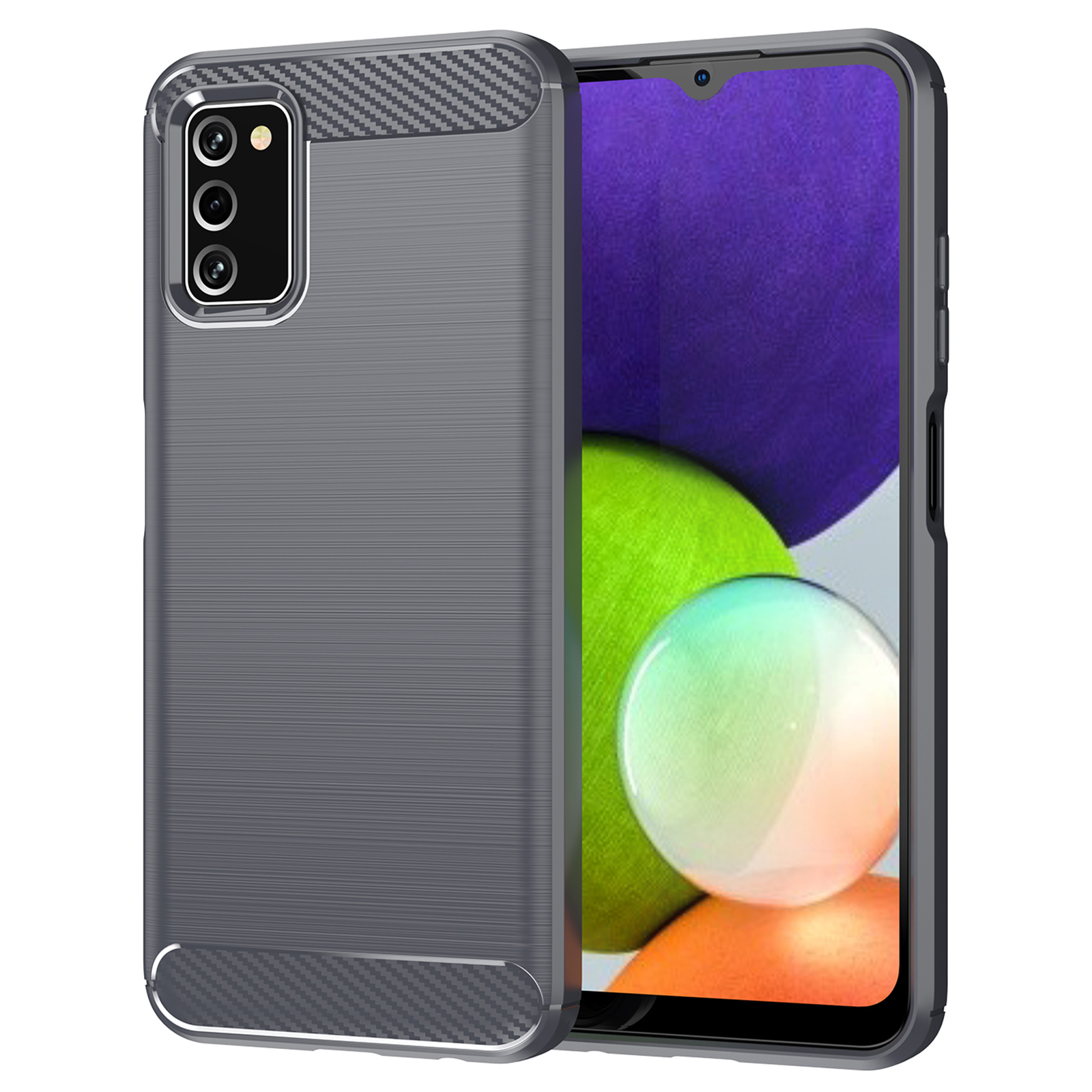 

1.8mm Carbon Fiber Texture TPU Case Brushed Surface Fingerprint-Free Phone Protective Cover for Samsung Galaxy A03s (164.2 x 75.9 x 9.1mm) - Grey, Samsung Galaxy A03s (164.2 x 75.9 x 9.1mm)