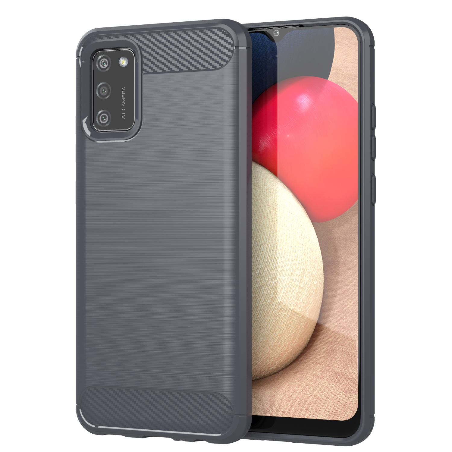 

1.8mm Brushed Surface TPU Case Lightweight Slim Carbon Fiber Texture Phone Protective Cover for Samsung Galaxy A02s (166.5x75.9x9.2mm) - Grey, Galaxy A02s (166.5x75.9x9.2mm)