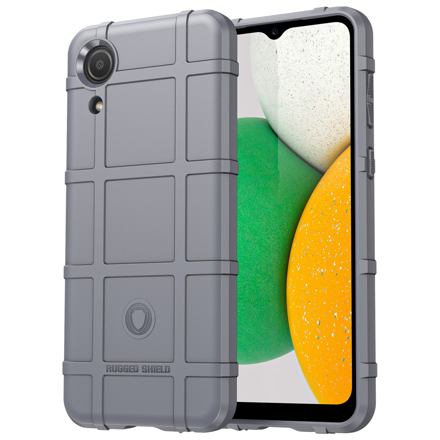 

Rugged Square Grid Design Anti-fall Thickened TPU Cover Protective Phone Case for Samsung Galaxy A03 Core - Grey, Samsung Galaxy A03 Core