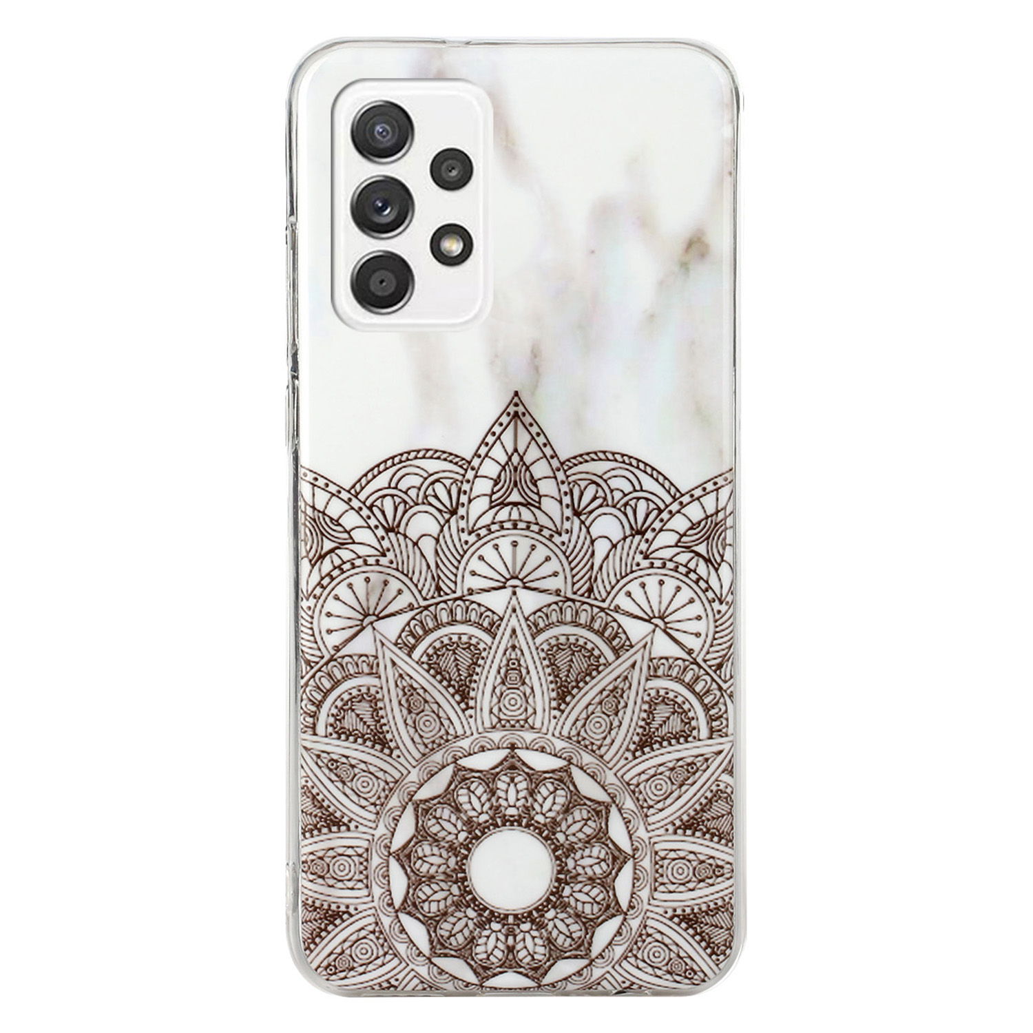 

Мраморный Шаблон Ultra Slim IMD Soft Tpu-защитный Мобильный Телефон Задняя Крышка Защитная Чехла Для Samsung Galaxy A33 5G - Цветок Мандалы, Samsung Galaxy A33 5G