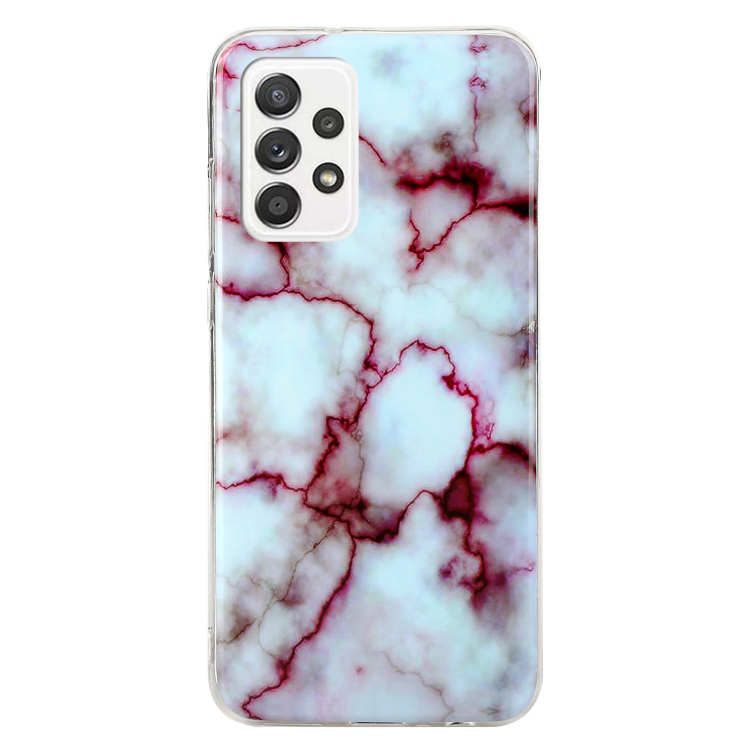 

Мраморный Шаблон Ultra Slim IMD Soft Tpu-защитный Мобильный Телефон Задняя Крышка Защитная Чехла Для Samsung Galaxy A33 5G - Красный, Samsung Galaxy A33 5G