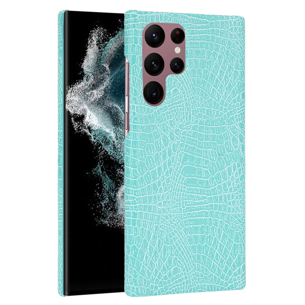 

Для Samsung Galaxy S22 Ultra 5G Crocodile Texture Shockpereper Leather + Cope Cope Cope Coper - Зеленый, Galaxy S22 Ultra 5G