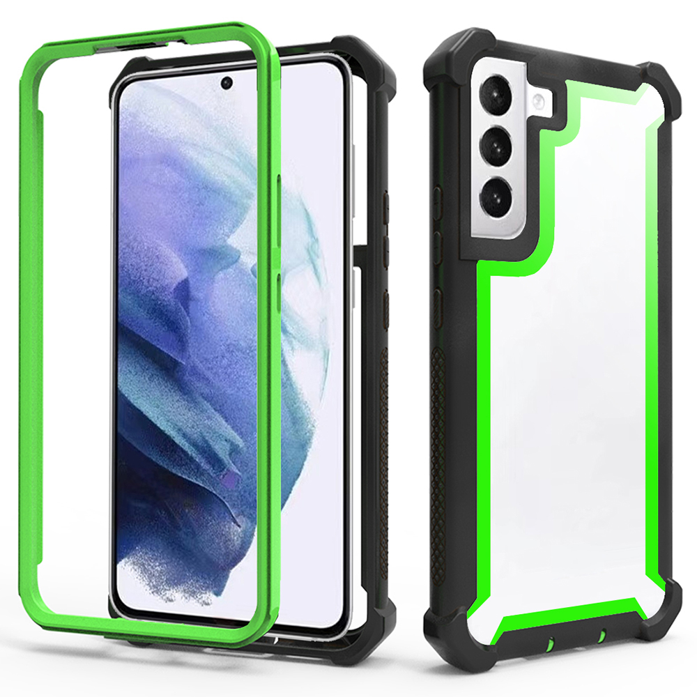 

Для Samsung Galaxy S22+ 5G Shover Duty Shock -ryper Hybrid Hard PC Soft TPU Protective Case - Черно -зеленый, Galaxy S22+ 5G