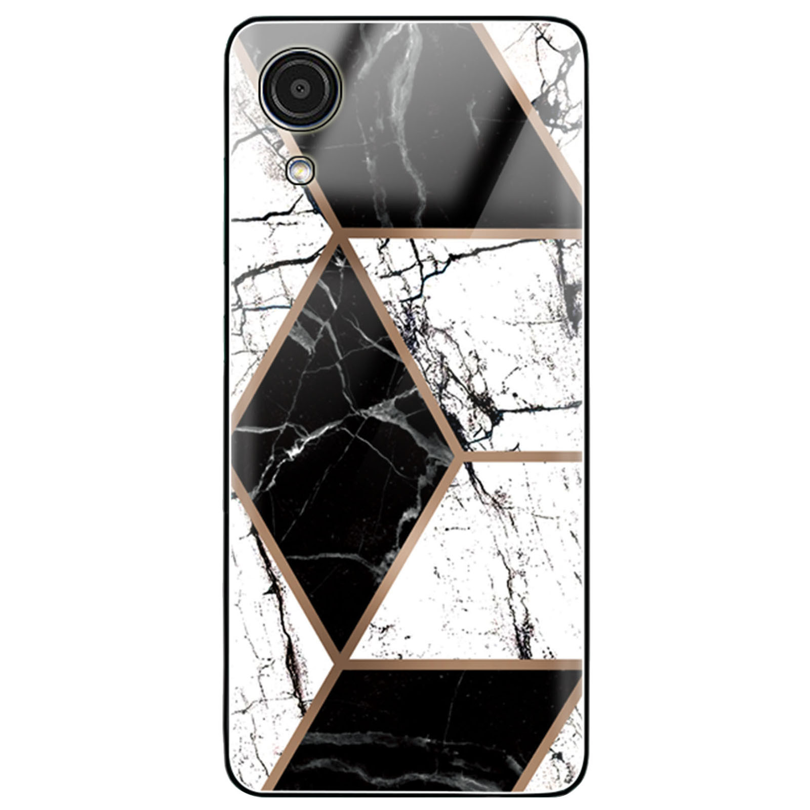 

Для Samsung Galaxy A03 Core Shock-ortance Marble Pattern Tremed Glass + TPU Гибридный Антибарный Корпус. - Стиль р, Samsung Galaxy A03 Core