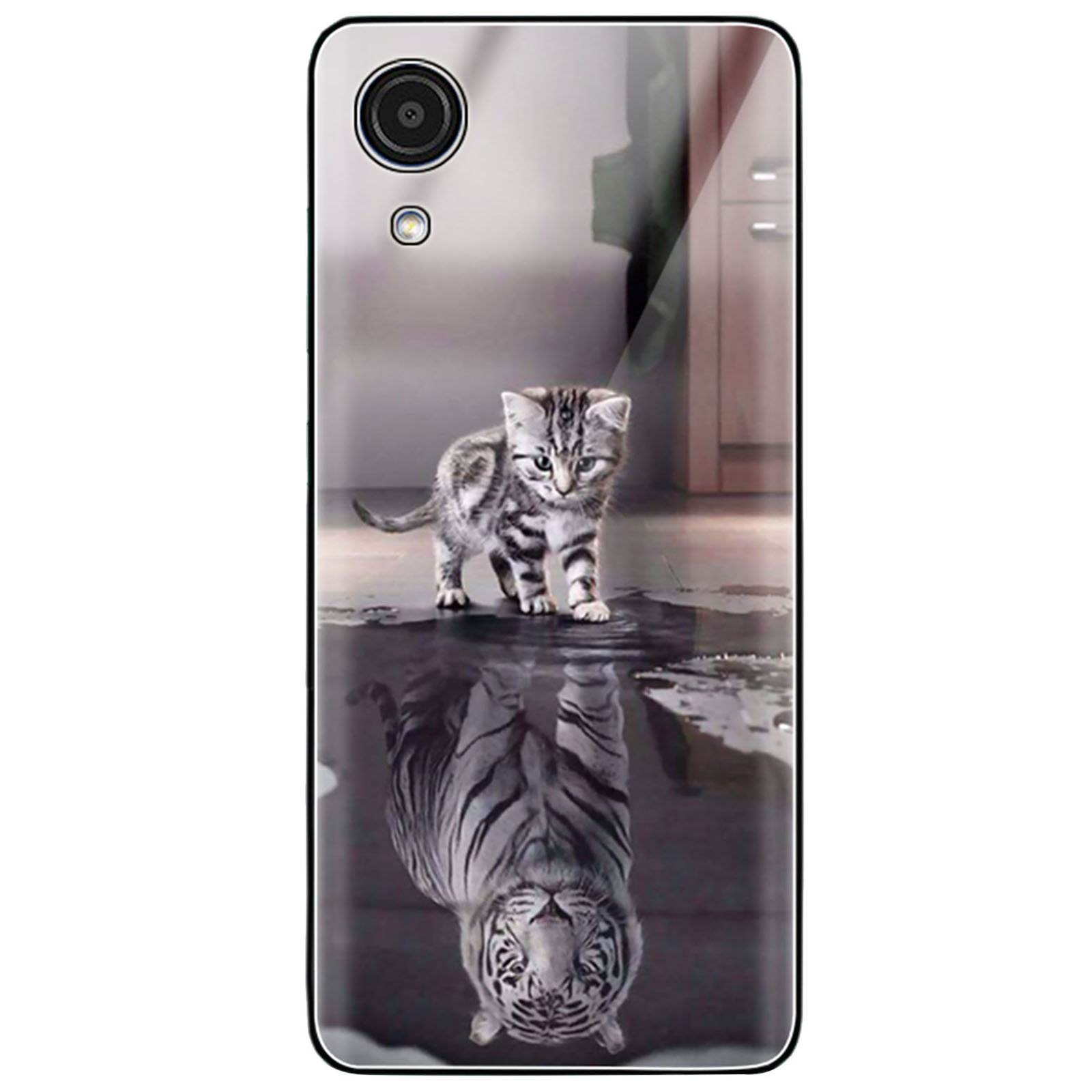 

Для Samsung Galaxy A03 Core Phitle Print - Кошка и Тигр, Samsung Galaxy A03 Core