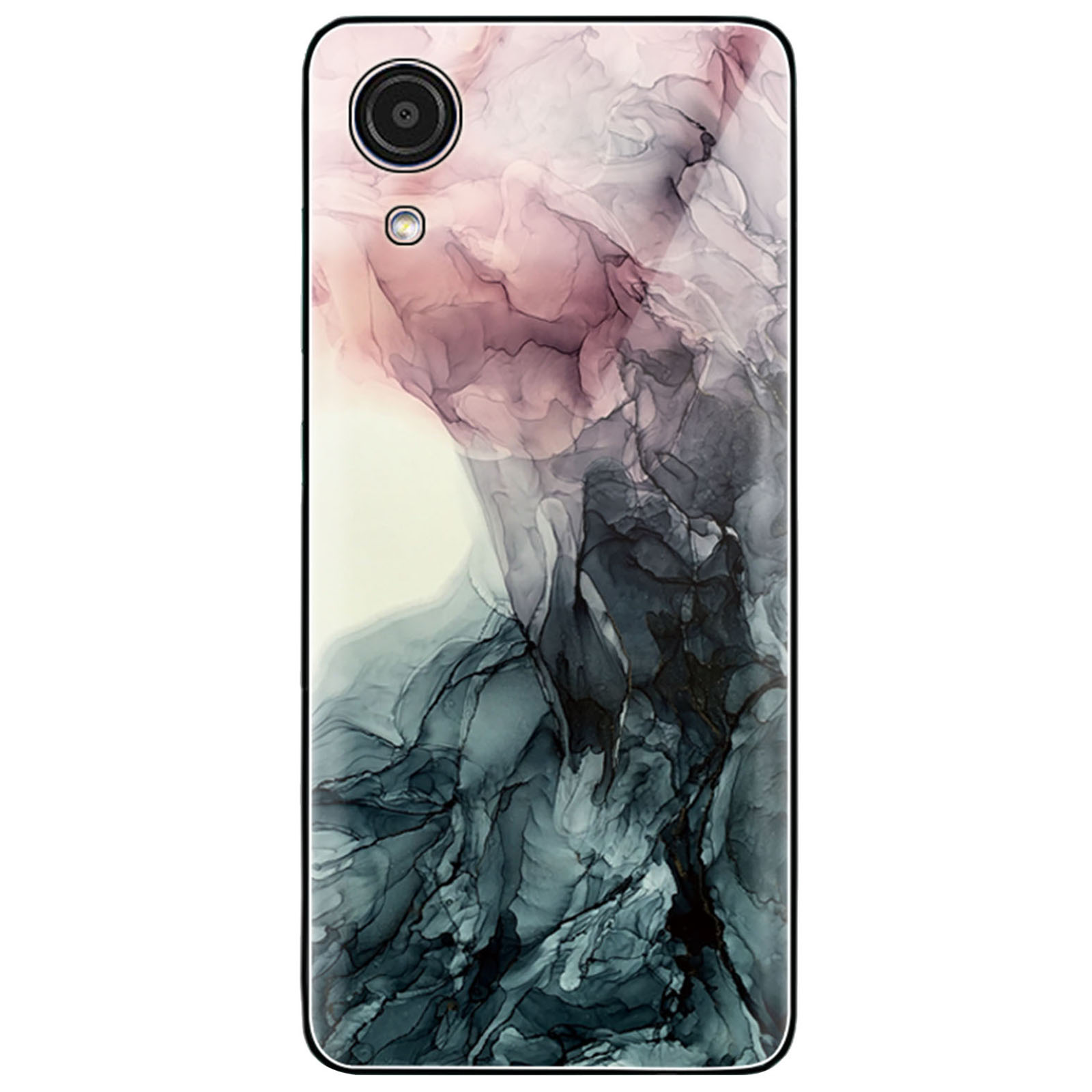 

For Samsung Galaxy A03 Core Marble Pattern Shock Absorption Bumper Case Tempered Glass Back + Soft TPU Protective Cover - Style E, Samsung Galaxy A03 Core