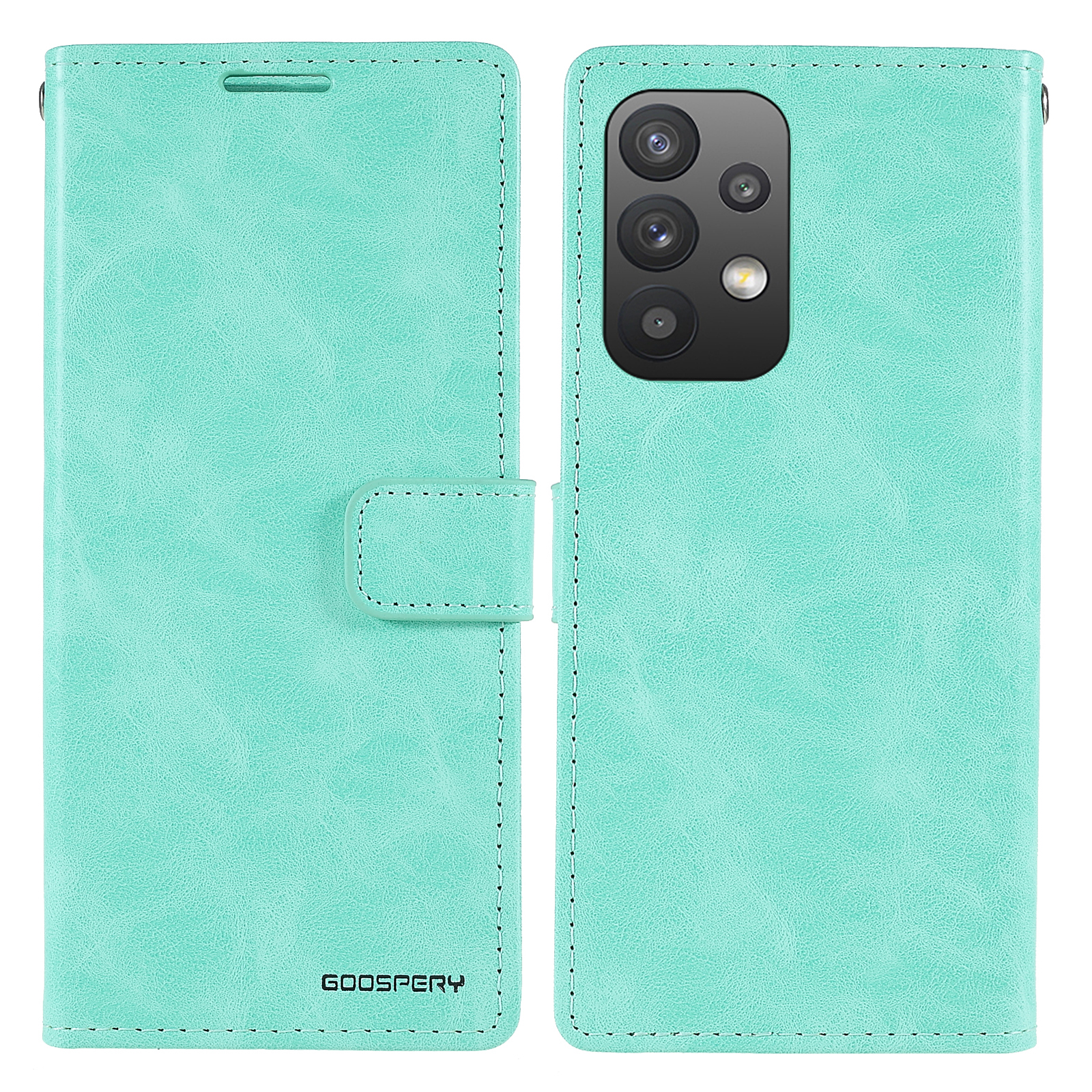 

MERCURY GOOSPERY Wallet Phone Case for Samsung Galaxy A33 5G Shockproof Phone Cover TPU + PU Leather Protective Case with Stand - Green, Samsung Galaxy A33 5G