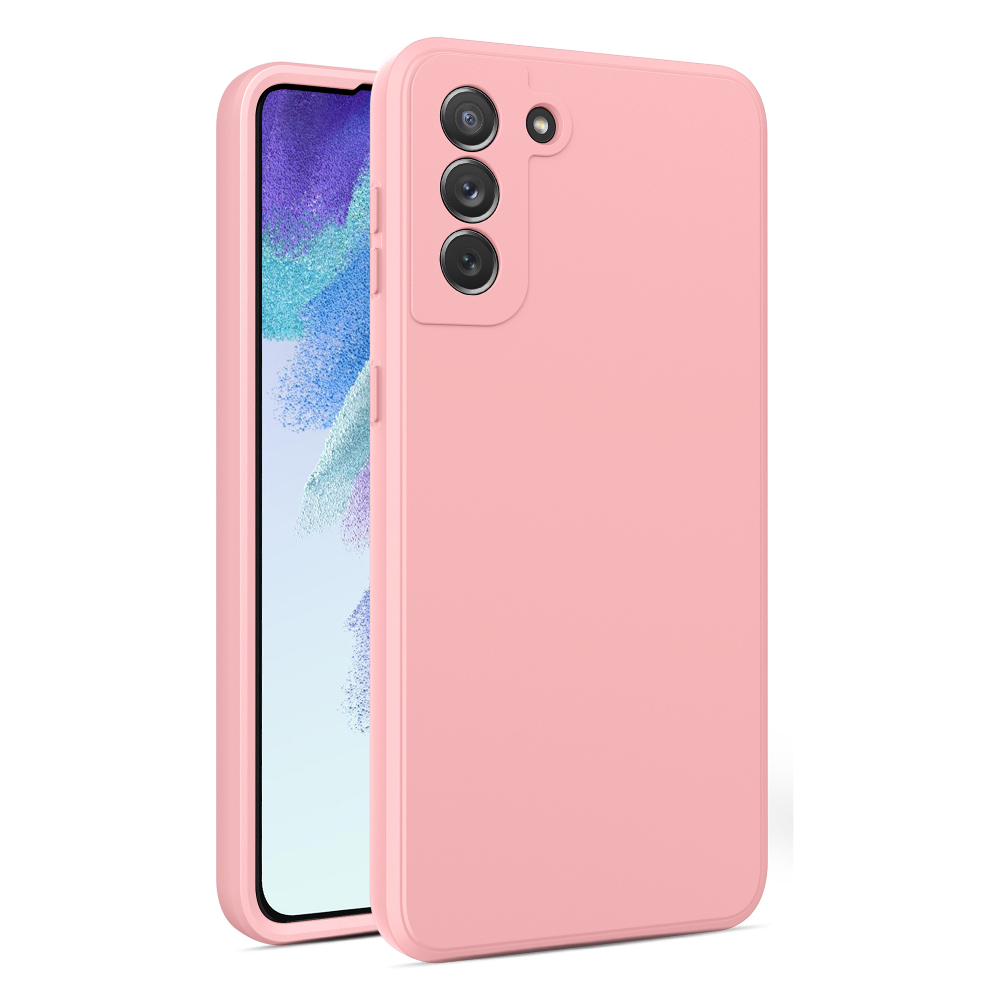 

Slim Case for Samsung Galaxy S21+ 5G Shockproof Phone Cover Hard PC + Soft TPU Hybrid Case Support 360-degree Protection - Pink, Galaxy S21+ 5G
