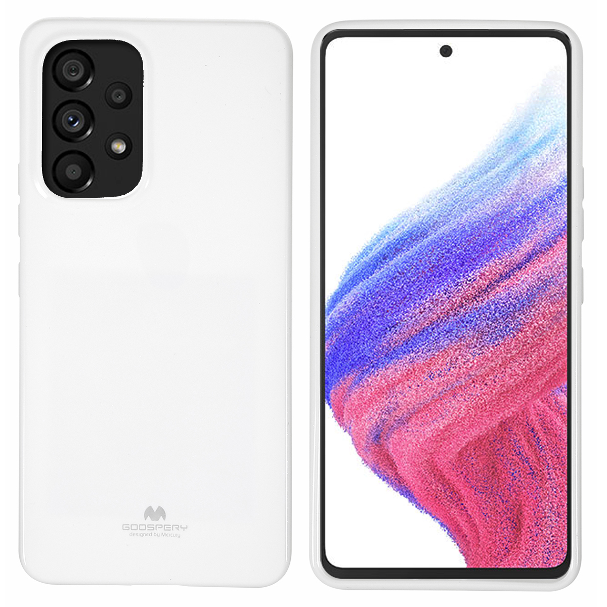 

Mercury Goospery Для Samsung Galaxy A53 5G Блестящий Блестящий Защитный Чехол Тонкий Светлый Мягкий Гибкий TPU Сотовый Телефон Сотовый Телефон - Белый, Samsung Galaxy A53 5G