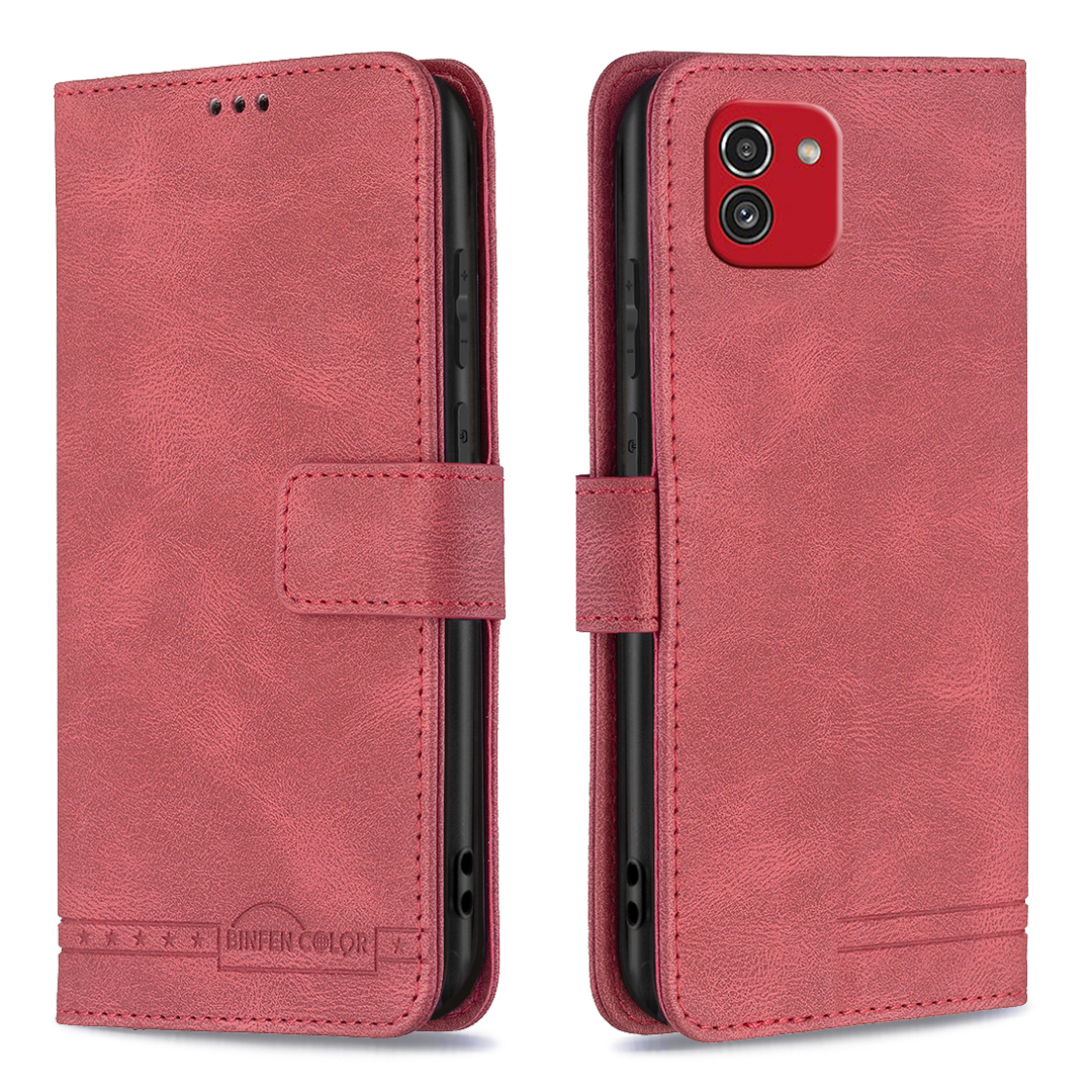 

Binfen Color bf Кожа Серия-6 Для Samsung Galaxy A03 (166,5 x 75,98 x 9,14 Мм) 09 Блокировка RFID Кожа PU + TPU Phone Case Cover Cover Swellet Cover - Красный, Samsung Galaxy A03 (166.5 x 75.98 x 9.14mm)