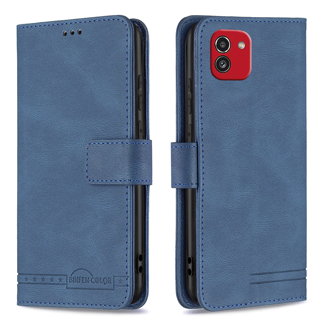 

Binfen Color bf Кожа Серия-6 Для Samsung Galaxy A03 (166,5 x 75,98 x 9,14 Мм) 09 Блокировка RFID Кожа PU + TPU Phone Case Cover Cover Swellet Cover - Синий, Samsung Galaxy A03 (166.5 x 75.98 x 9.14mm)