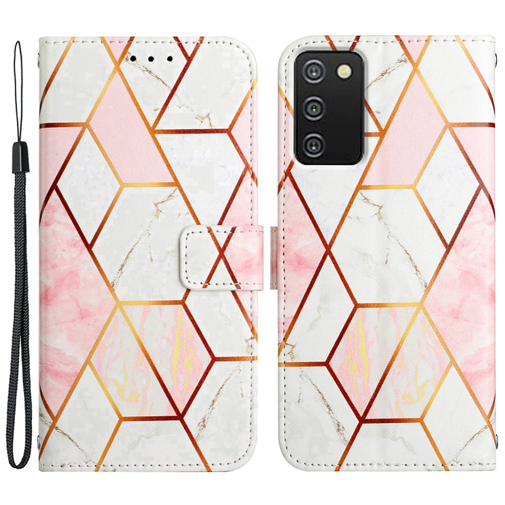 

YB Pattern Printing Series-5 Для Galaxy A03s (166,5 x 75,98 x 9,14 Мм) Кошелек. - Розовый Белый LS002, Samsung Galaxy A03s (166.5 x 75.98 x 9.14mm)