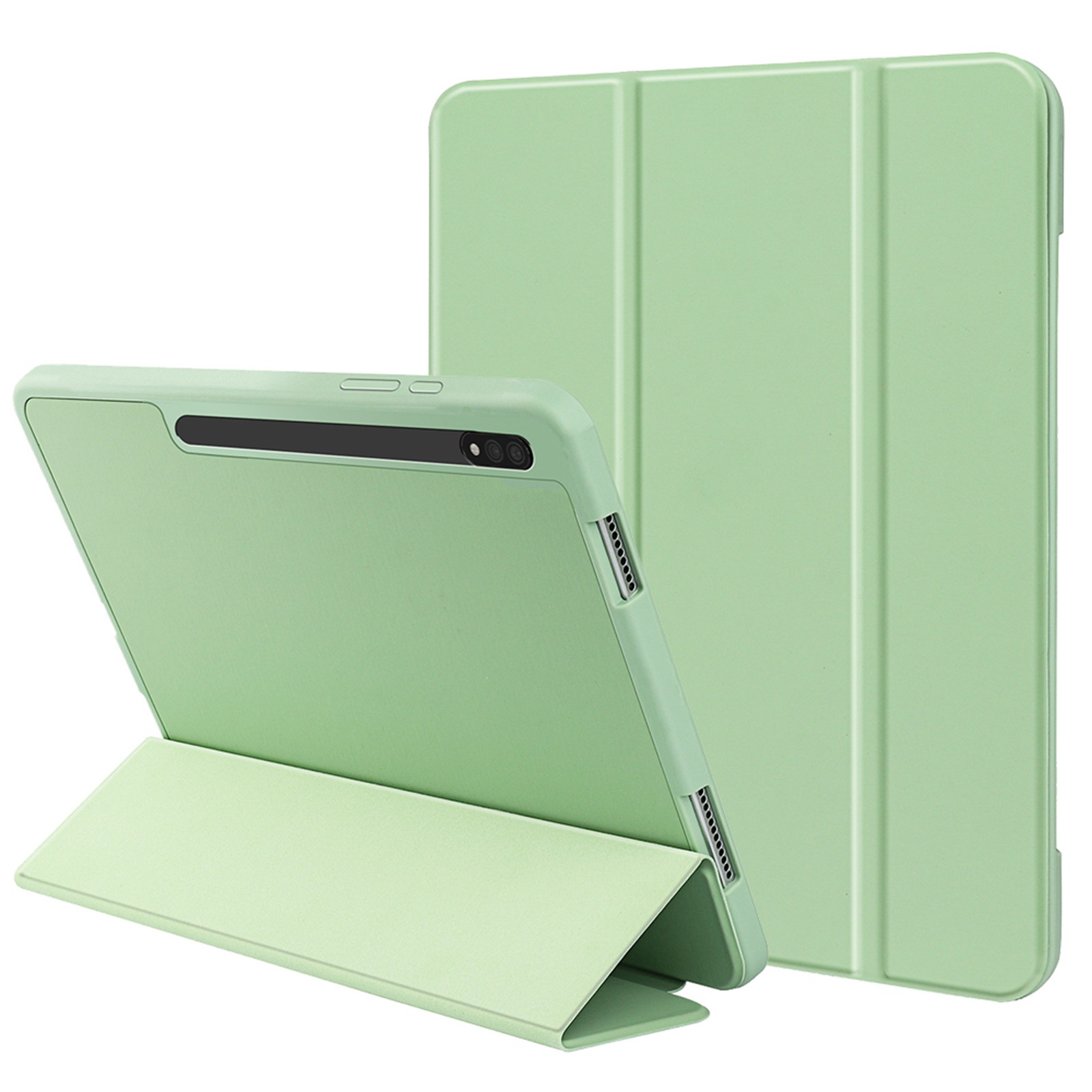 

For Samsung Galaxy Tab S8 Shockproof Case Cover 360-degree Protection Tablet Case with Stand/Pencil Slot Support Auto Wake/Sleep - Green, Galaxy Tab S8