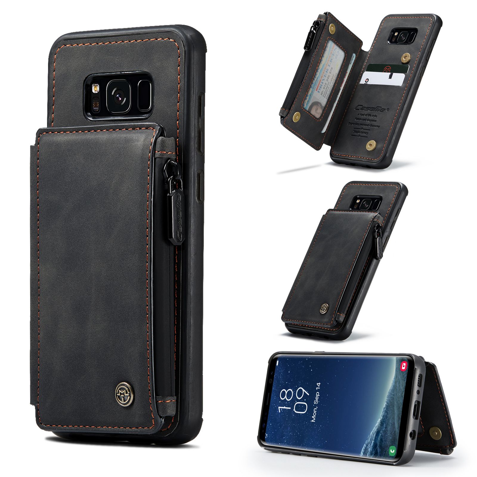 

Caseme C20 Серия PU - Черный, Galaxy S8