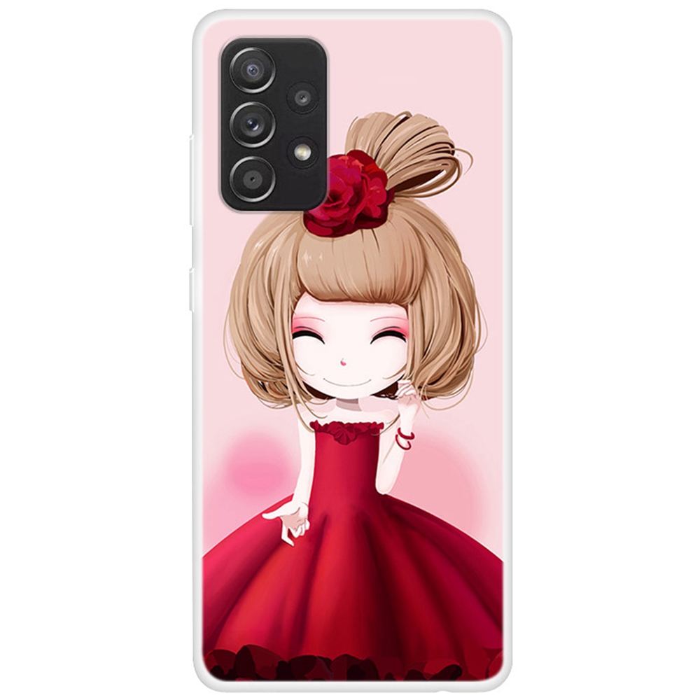 

Печатный Паттерный Корпус Для Samsung Galaxy A33 5G Anti-Drop Protective TPU Phone Cople - Милая Девушка, Samsung Galaxy A33 5G