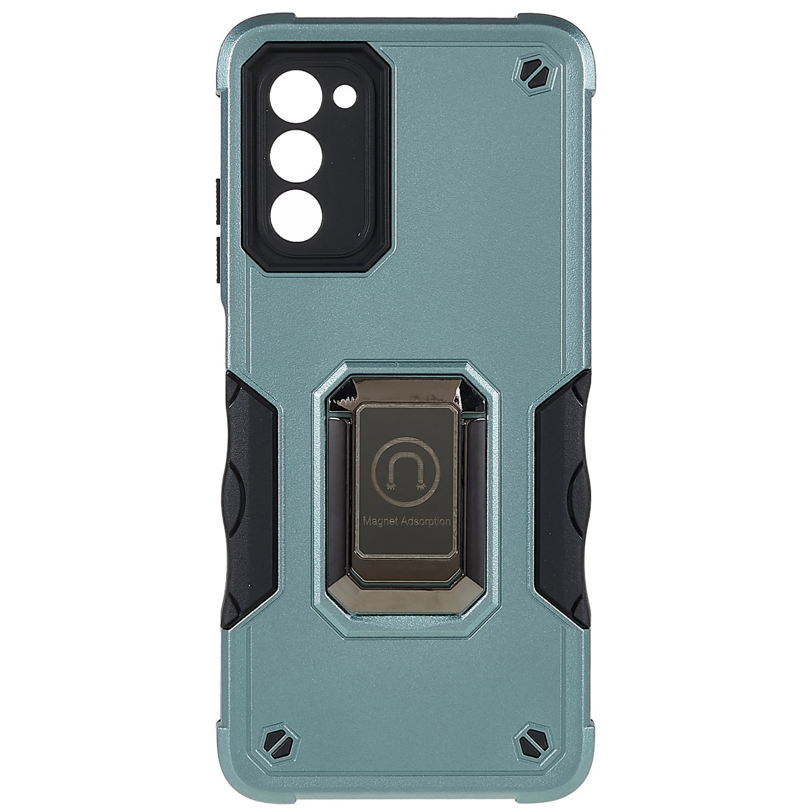 

For Samsung Galaxy A03s (166.5 x 75.98 x 9.14mm) Car Mount Kickstand Phone Case Hybrid Hard PC Soft TPU Shockproof Protective Cover - Green, Galaxy A03s (166.5 x 75.98 x 9.14mm)