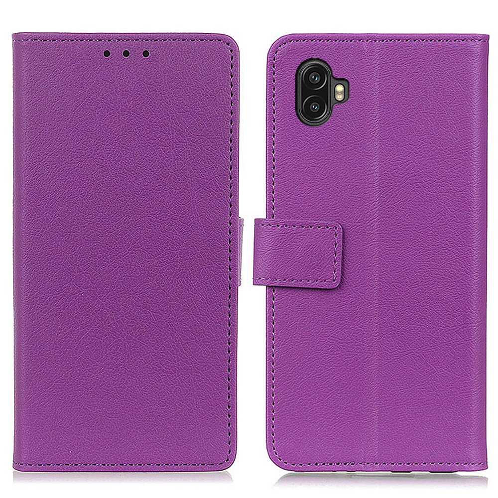 

Для Samsung Galaxy Xcover Pro 2 Магнитная Кожаная Подставка Из Кожи ПУ - Пурпурный, Galaxy Xcover Pro 2