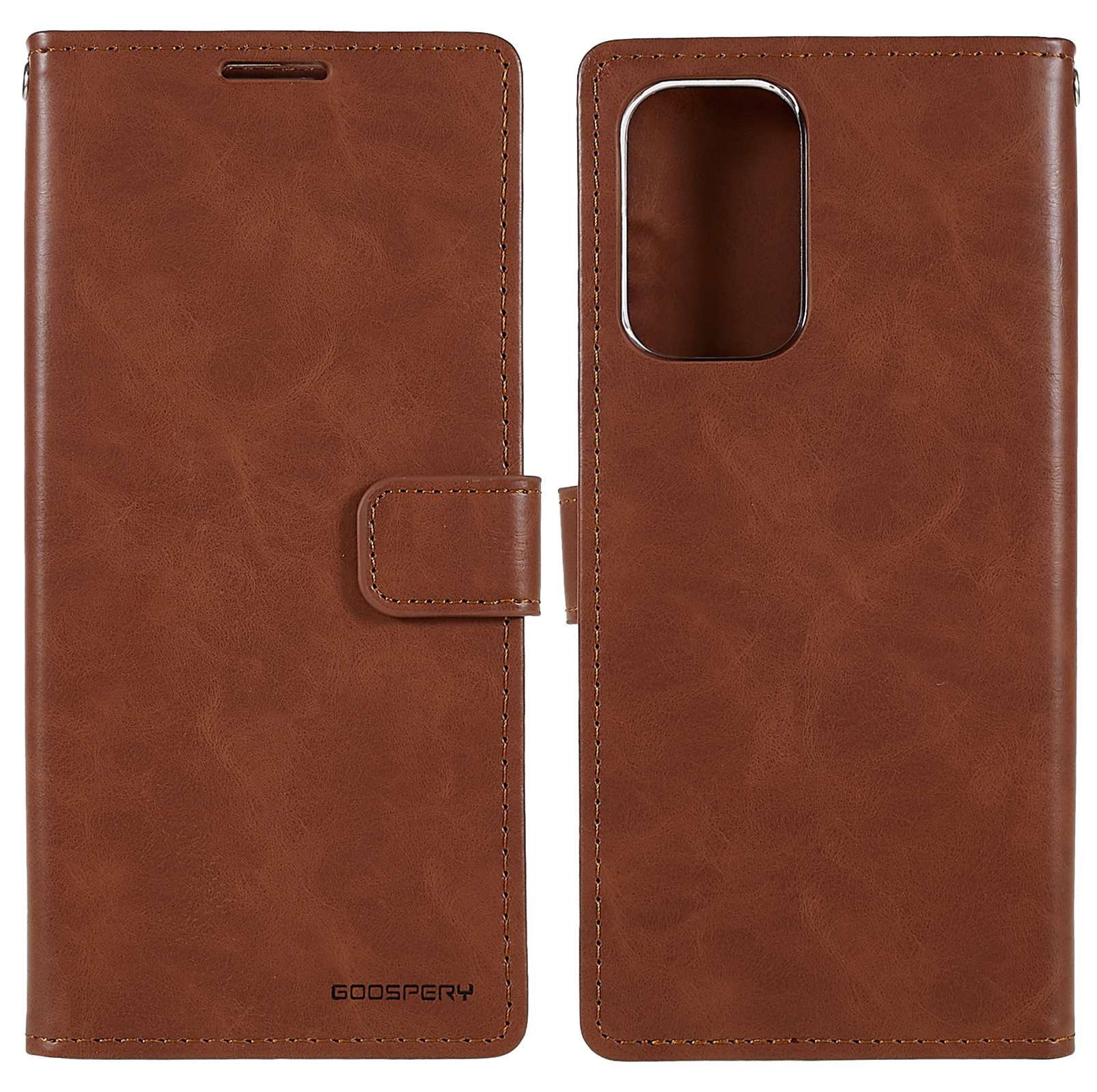 

MERCURY GOOSPERY Wallet Phone Case for Samsung Galaxy A23 4G (165.4 x 76.9 x 8.4mm) Protective Leather Cover Blue Moon Magnetic Clasp Stand Case - Brown, Galaxy A23 4G (165.4 x 76.9 x 8.4mm)