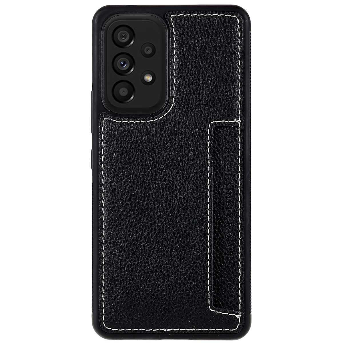 

ROAR Litchi Texture Phone Cover for Samsung Galaxy A53 5G, Leather Coated PC + TPU Card Holder Protective Case - Black, Samsung Galaxy A53 5G