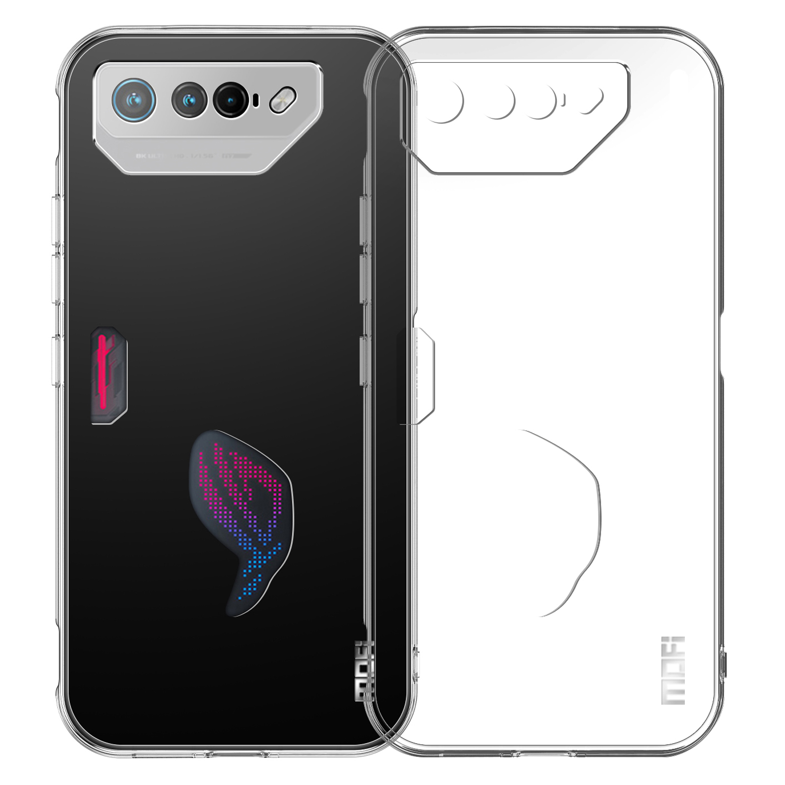 

MOFI Für Asus ROG Phone 7 5G Transparent Telefonkoffer Drop-sof-flexible Tpu-telefonabdeckung, Asus ROG Phone 7 5G