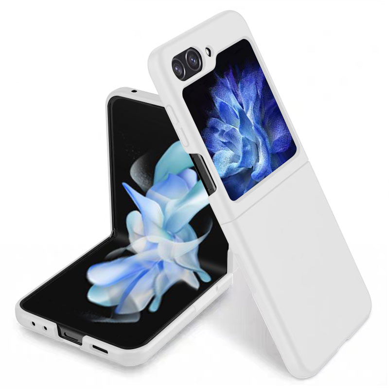 

Für Samsung Galaxy Z Flip5 5G Faltpc Phone Hülle Ultra Slim Scratch Resistant Gummized Cover - Weiß, Galaxy Z Flip5 5G