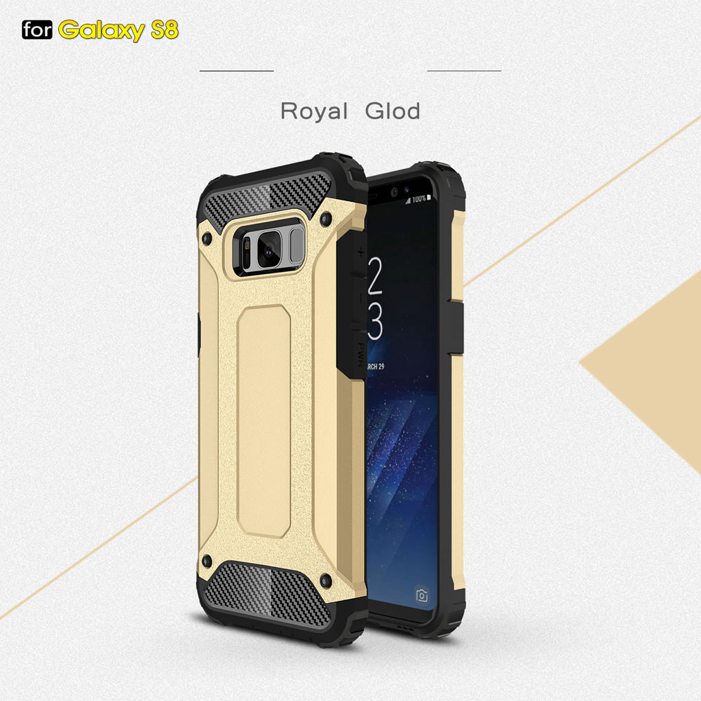 

Пластик Armor Guard + Гибридный Защитный Корпус TPU Для Samsung Galaxy S8 - Золото, Galaxy S8