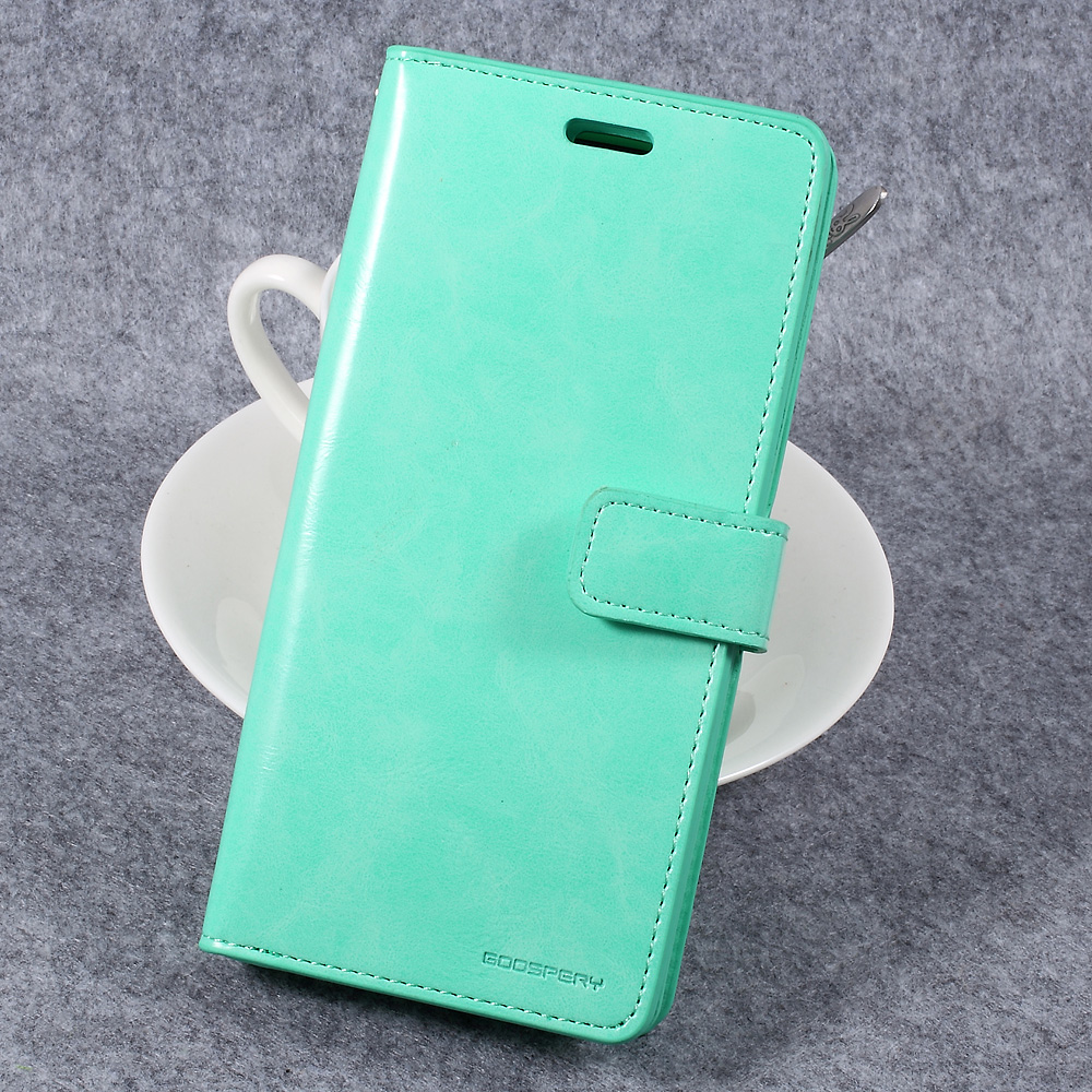 

MERCURY GOOSPERY Mansoor Wallet Leather Mobile Phone Accessory for Samsung Galaxy S8 Plus - Cyan, Galaxy S8+