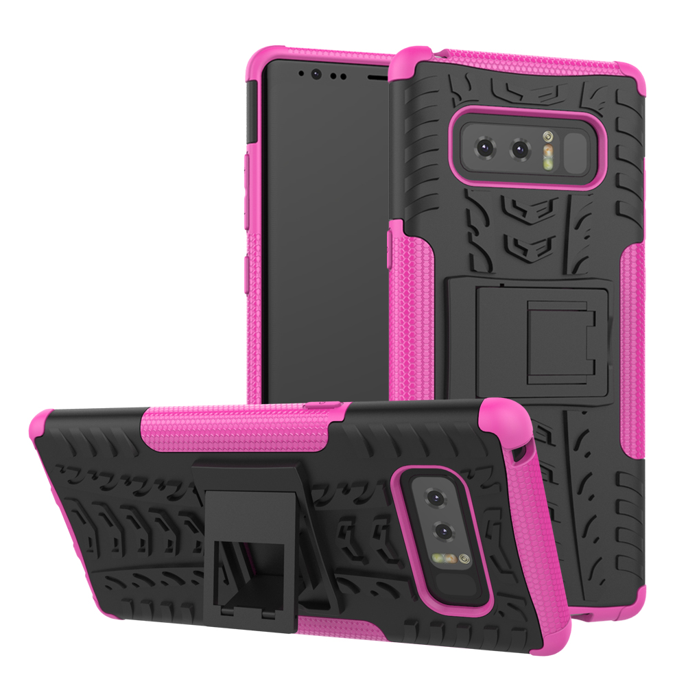

Anti-slip PC + TPU Hybrid Case Cover with Kickstand for Samsung Galaxy Note 8 - Rose, Galaxy Note 8