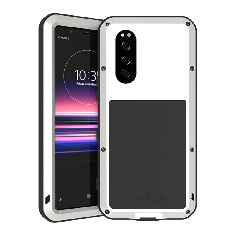 

LOVE MEI Drop-proof Shockproof Dustproof Phone Case for Sony Xperia 5 - Silver, Xperia 5