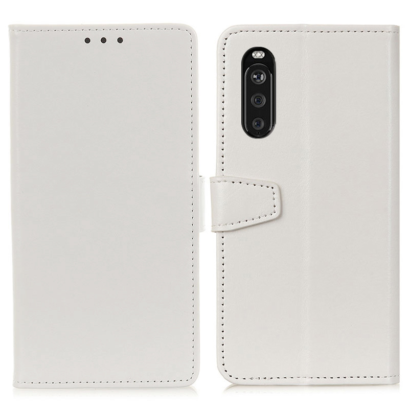 

Magnetisches Design TPU + PU Leder Telefonhülle Mit Brieftaschenstand Für Sony Xperia 10 III 5G - Weiß, Xperia 10 III 5G