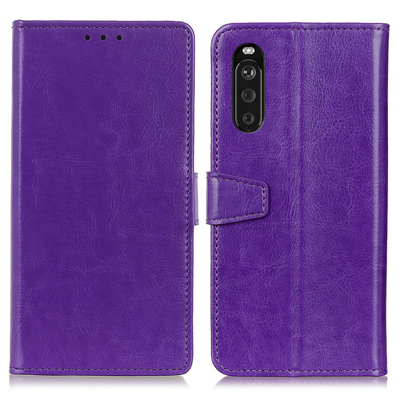 

Magnetisches Design TPU + PU Leder Telefonhülle Mit Brieftaschenstand Für Sony Xperia 10 III 5G - Violett, Xperia 10 III 5G