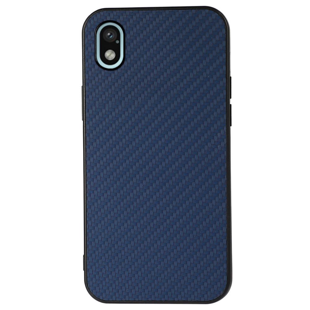 

Für Sony Xperia Ace III Carbonfaser PU Lederbeschichtung Telefonhülle Anti-drop-hybrid-pc + Tpu-abdeckung - Blau, Sony Xperia Ace III