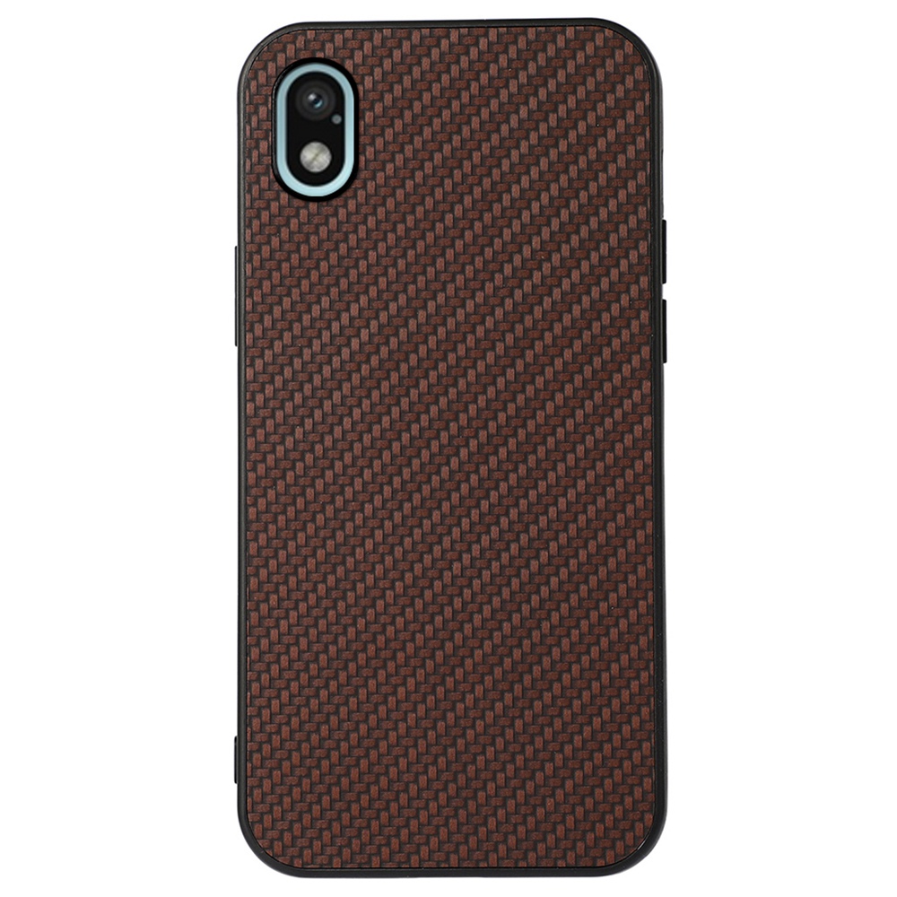 

Für Sony Xperia Ace III Carbonfaser PU Lederbeschichtung Telefonhülle Anti-drop-hybrid-pc + Tpu-abdeckung - Braun, Sony Xperia Ace III