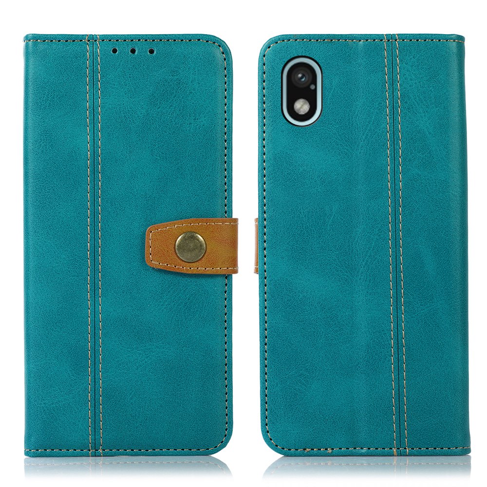 

Für Sony Xperia Ace III Faltbarer Stand Phone Hülle Strukturierte PU Leder Magnetische Verschluss Brieftascheabdeckung - Hellgrün, Sony Xperia Ace III