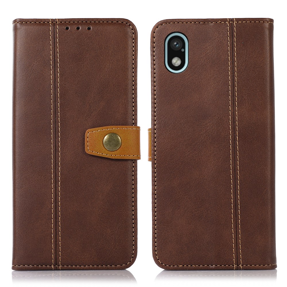 

Für Sony Xperia Ace III Faltbarer Stand Phone Hülle Strukturierte PU Leder Magnetische Verschluss Brieftascheabdeckung - Kaffee, Sony Xperia Ace III