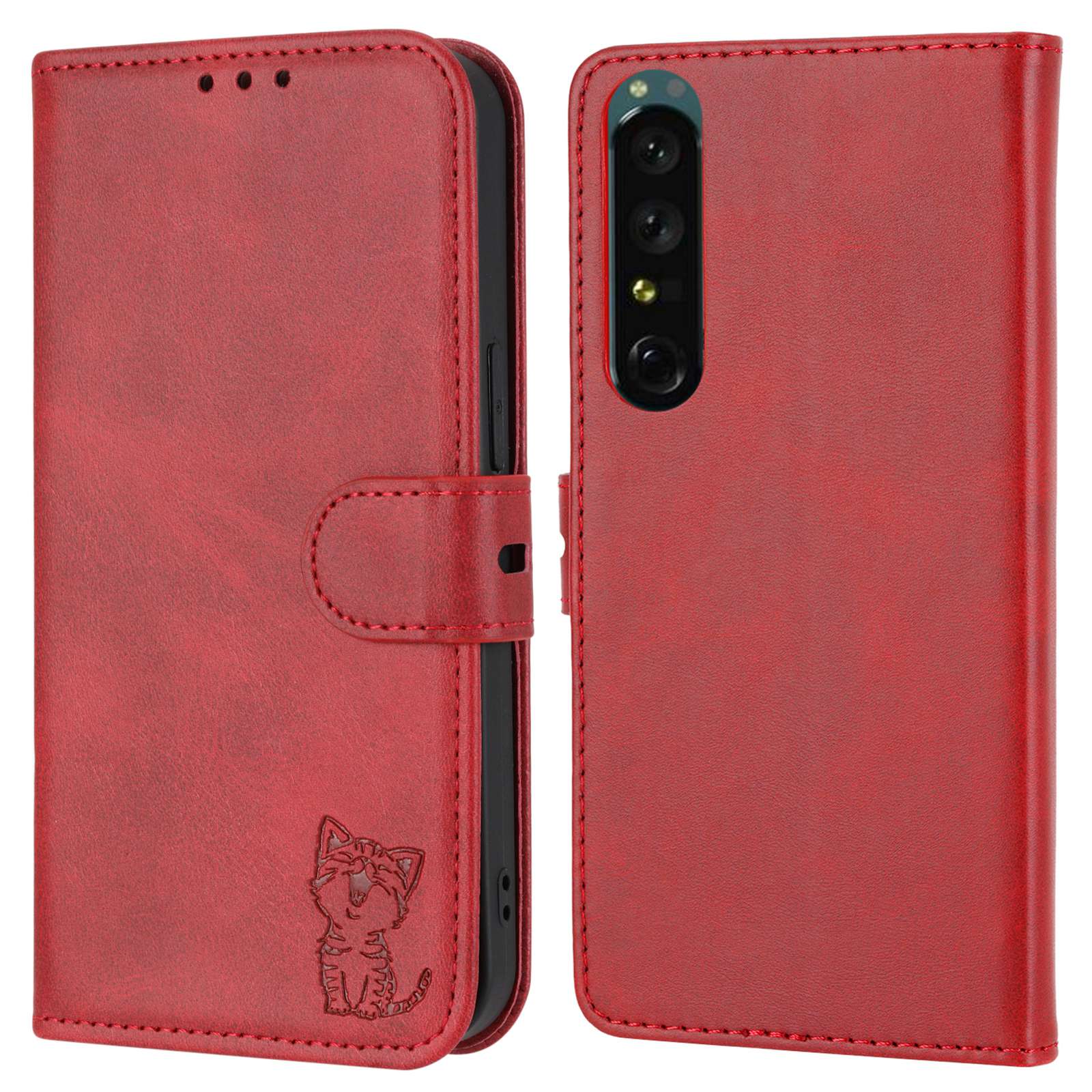 

Brieftasche Telefonhülle Für Sony Xperia 1 IV Impress - Rot, Sony Xperia 1 IV 5G