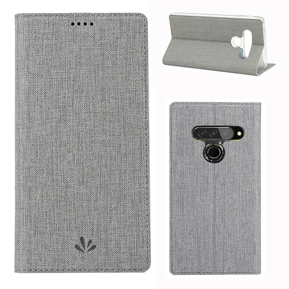 

VILI DMX Cross Oberflächenleder -kartenhalter -telefonhülle Für LG G8s Thinq - Grau, LG G8s ThinQ
