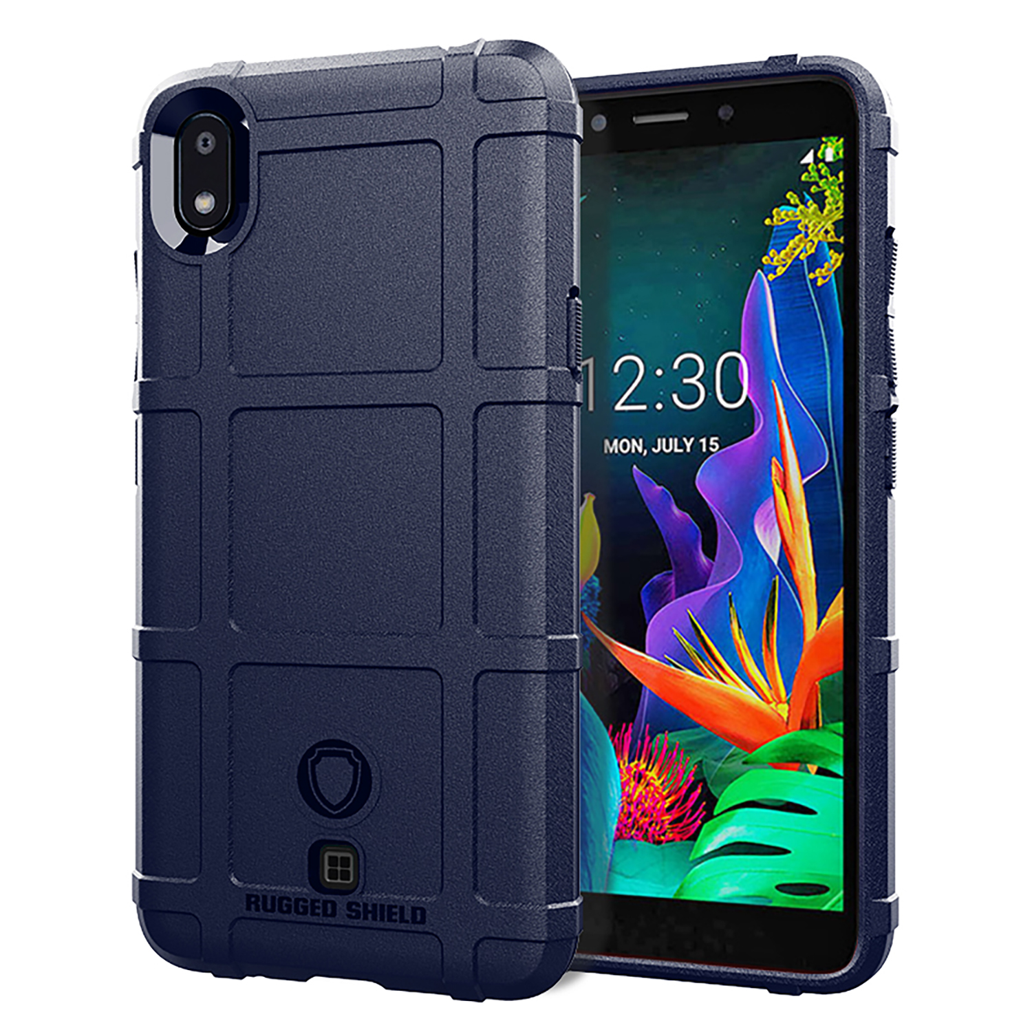 

Anti-shock Square Grid Texture TPU Phone Cover for LG K20 (2019) - Blue