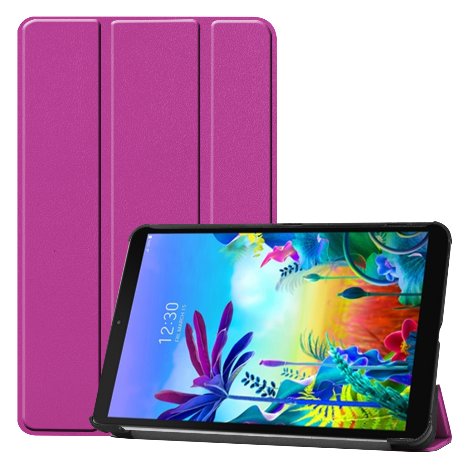 

Tri-fold Stand Leather Tablet Case for LG G Pad 5 10.1 - Purple, LG LG G Pad 5 10.1