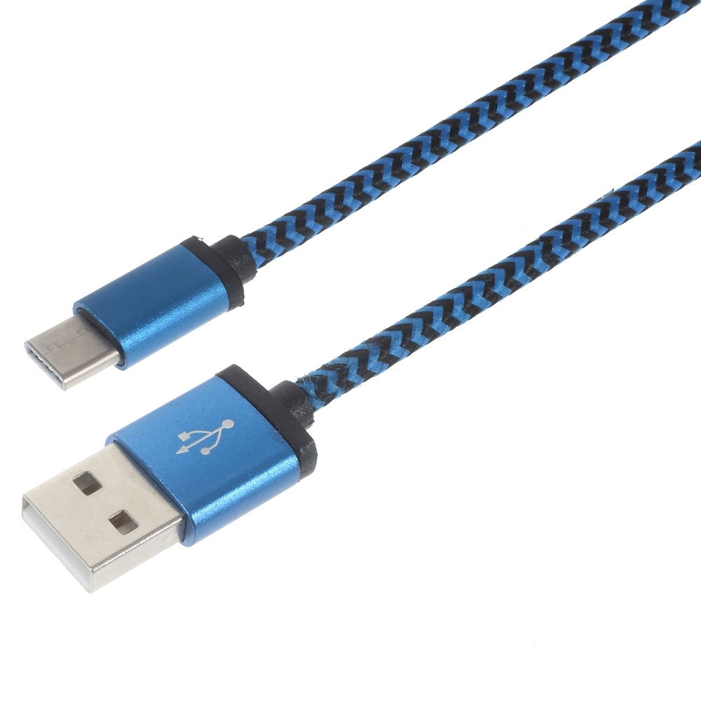 

Dual-color Woven USB Type-C Charge Sync Cable for Xiaomi Mi 5/New Macbook - Blue, iPhone 12 mini