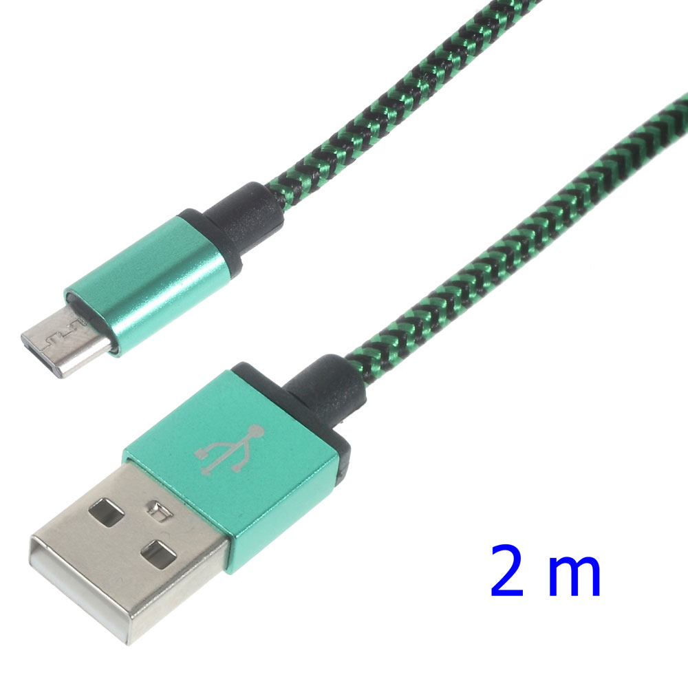 

Тканые Микросхемы Micro USB Синхронизация Кабеля Для Samsung HTC LG Sony - Зеленый, iPhone 12 mini