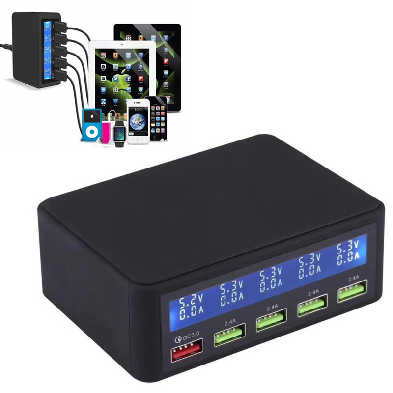 

50 вт Quick QC 3.0 5-портового USB Quick Charger Для Iphone Samsung Xiaomi и т. д. - ес, iPhone 12 mini